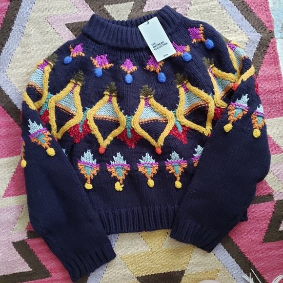 ZARA Knit Pom Pom Sweater Medium - Picture 10 of 13